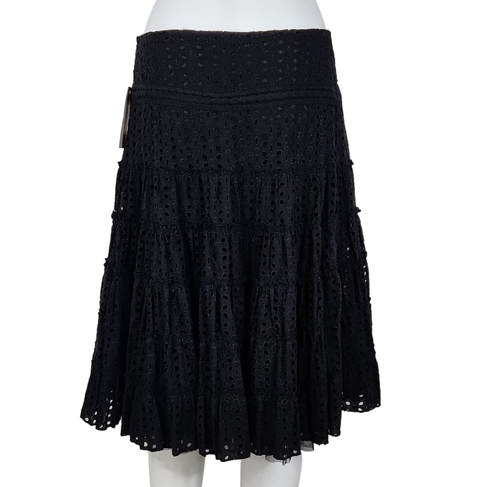 Aqua "Dimri" Eyelet Cotton Skirt Size Small - Picture 3 of 8